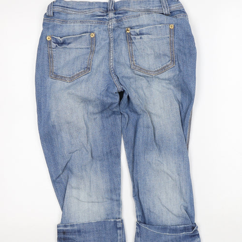 NEXT Womens Blue Cotton Cropped Jeans Size 12 L20 in Regular
