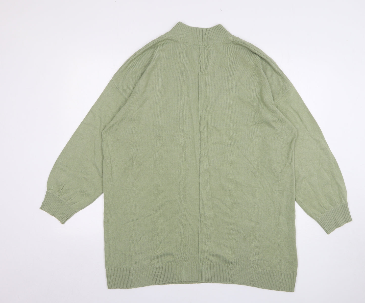 NEXT Womens Green Round Neck Polyester Pullover Jumper Size L