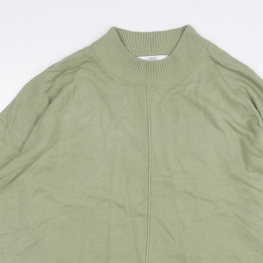 NEXT Womens Green Round Neck Polyester Pullover Jumper Size L