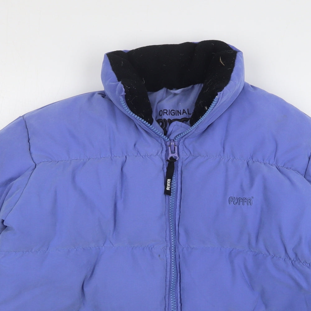 Puffa Womens Blue Puffer Jacket Jacket Size S