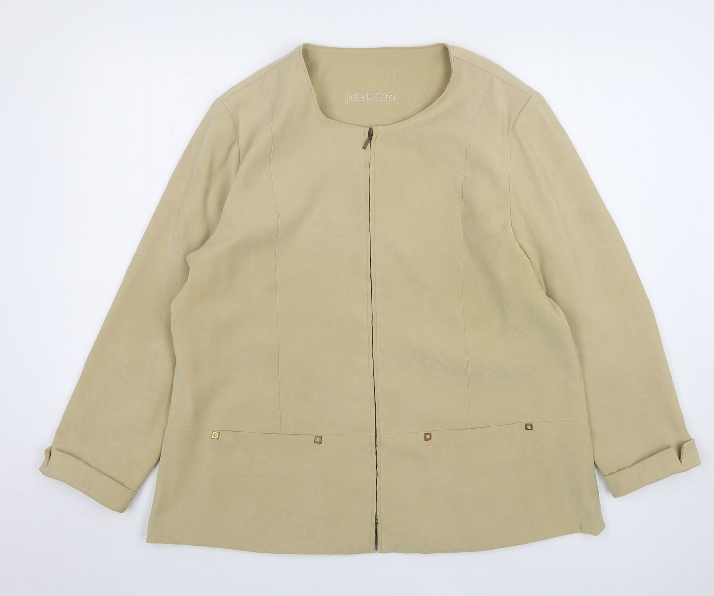 Joella Di Marco Womens Beige Jacket Size XL