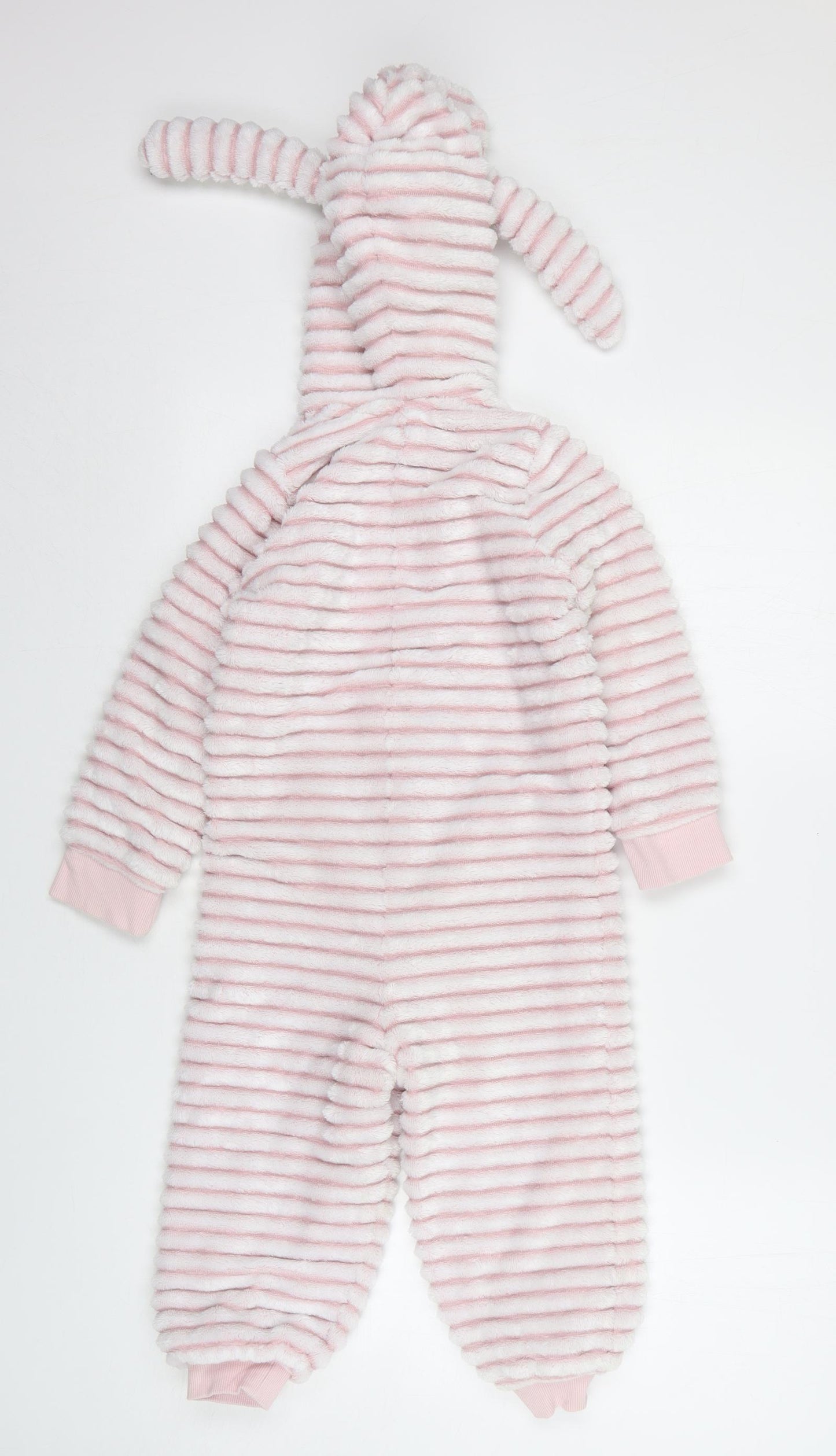 Marks and Spencer Girls Pink Striped Polyester Kimono One Piece Size 3-4 Years