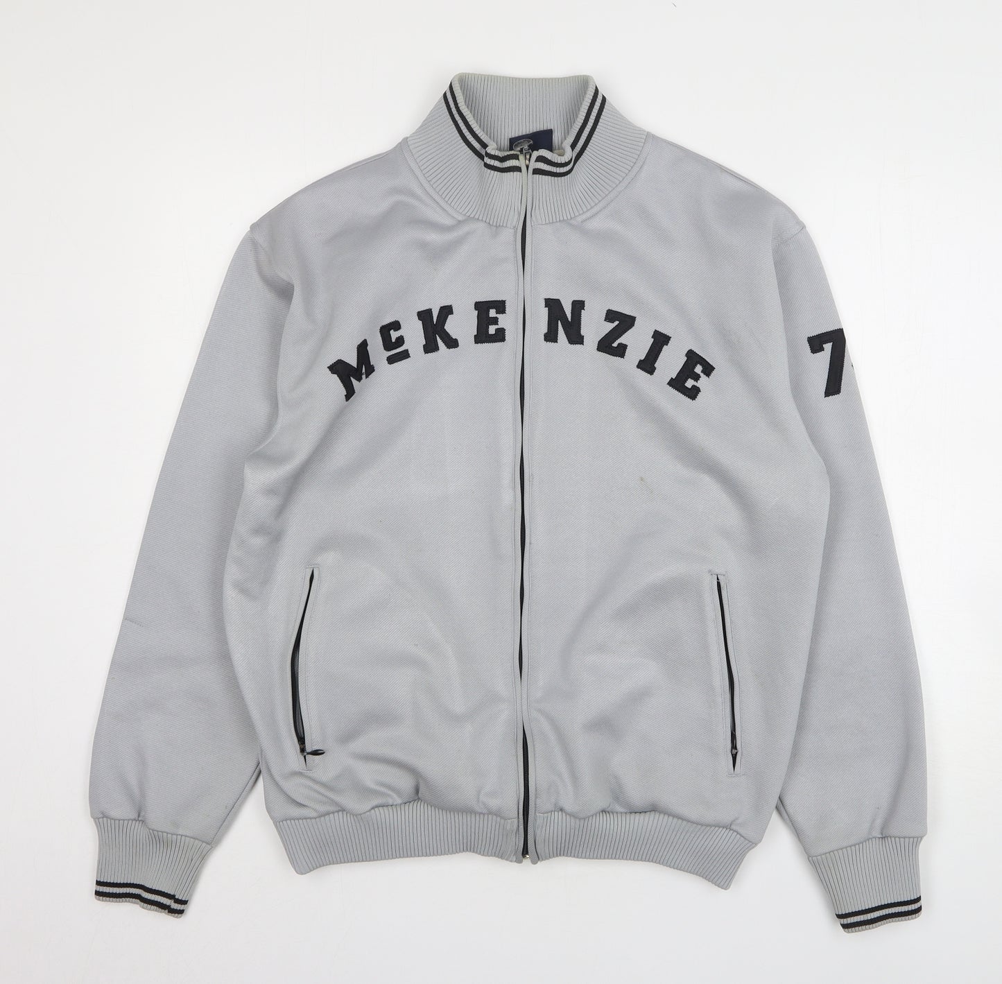 McKenzie Mens Grey Polyester Full Zip Sweatshirt Size L