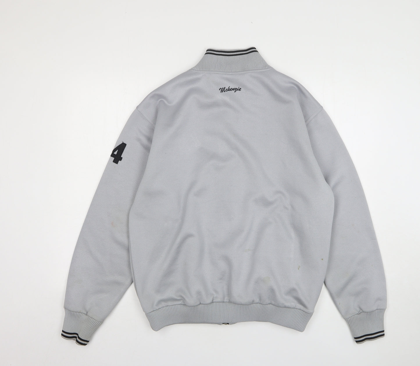 McKenzie Mens Grey Polyester Full Zip Sweatshirt Size L