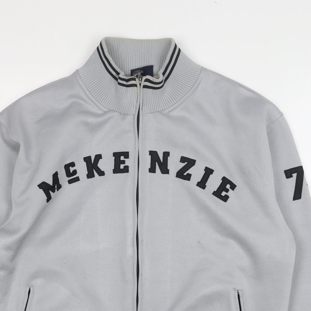 McKenzie Mens Grey Polyester Full Zip Sweatshirt Size L