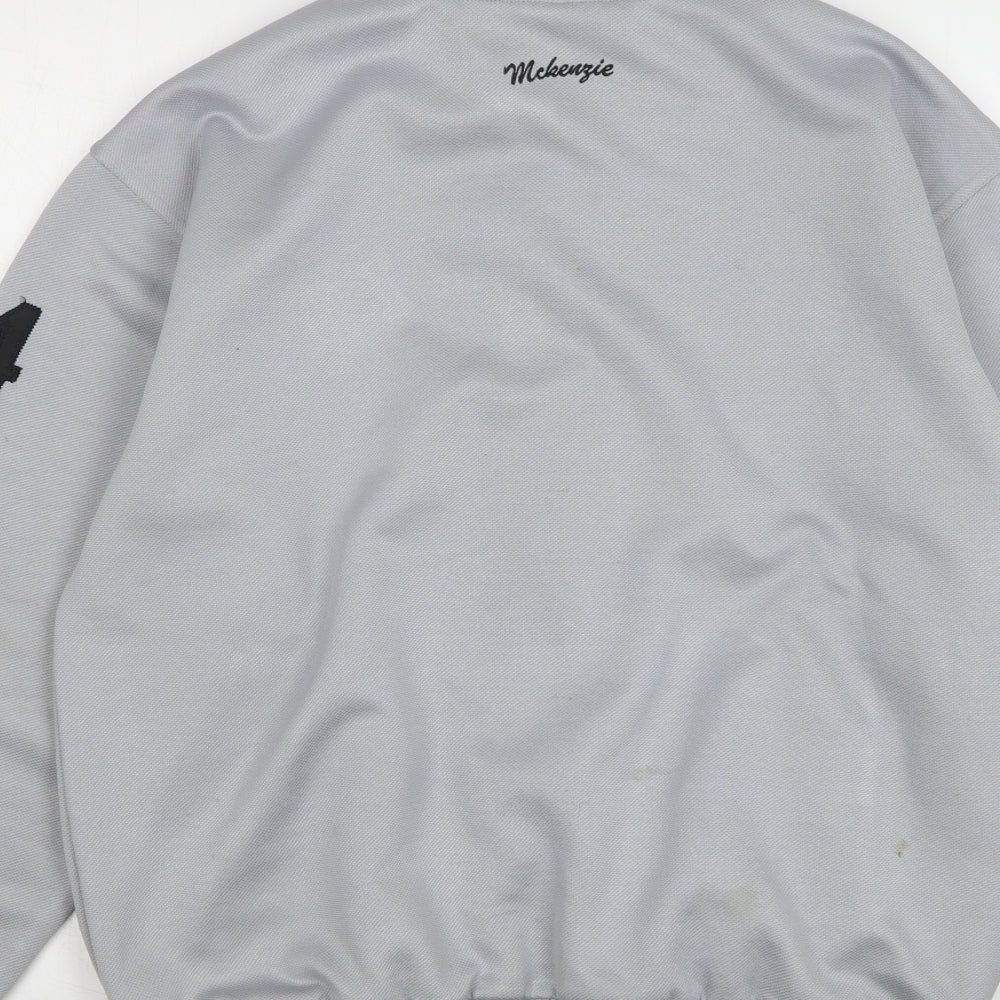 McKenzie Mens Grey Polyester Full Zip Sweatshirt Size L