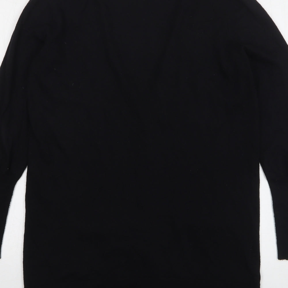 Marks and Spencer Womens Black V-Neck Polyamide Cardigan Jumper Size 16