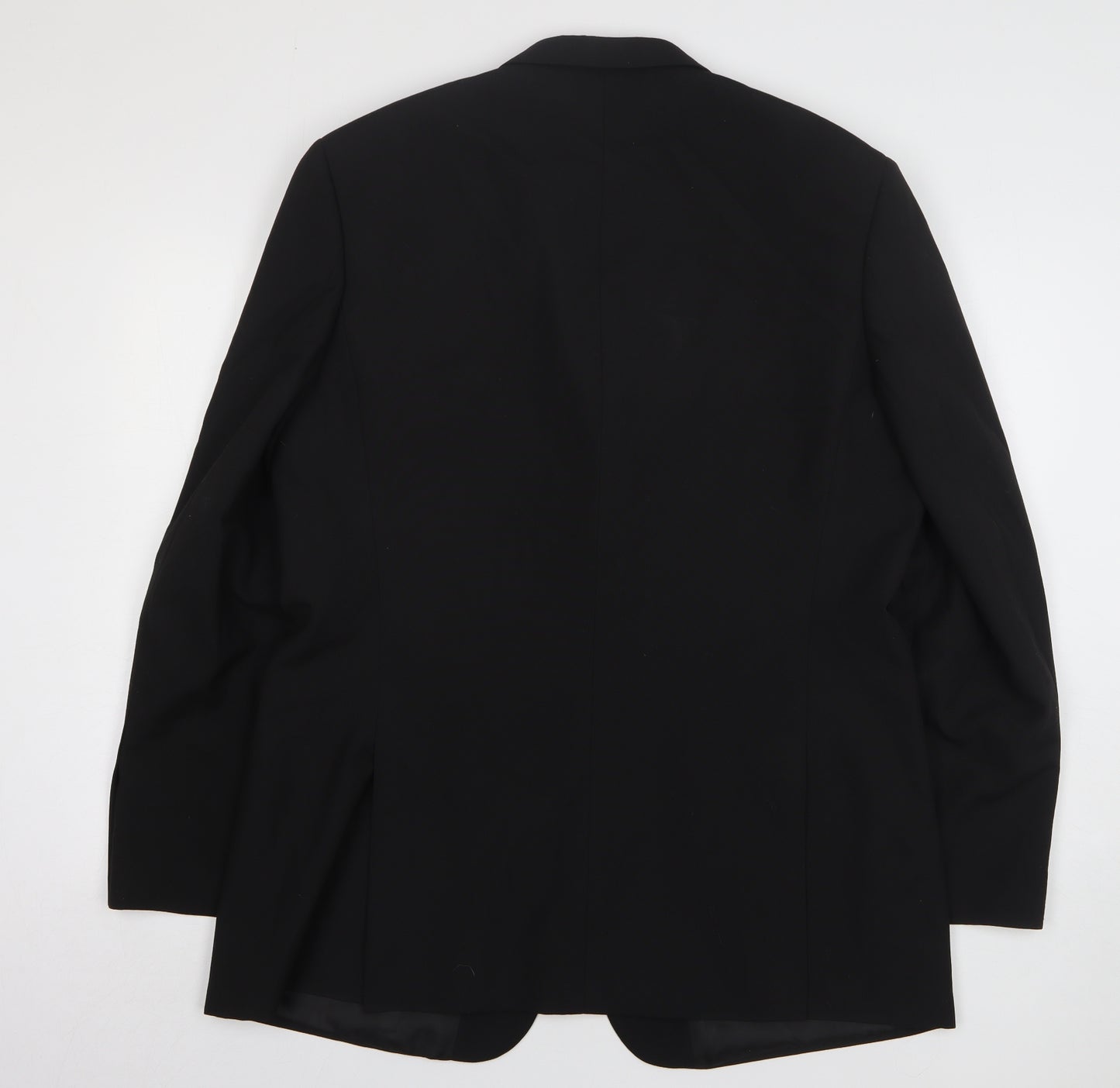 BHS Mens Black Polyester Jacket Suit Jacket Size 44