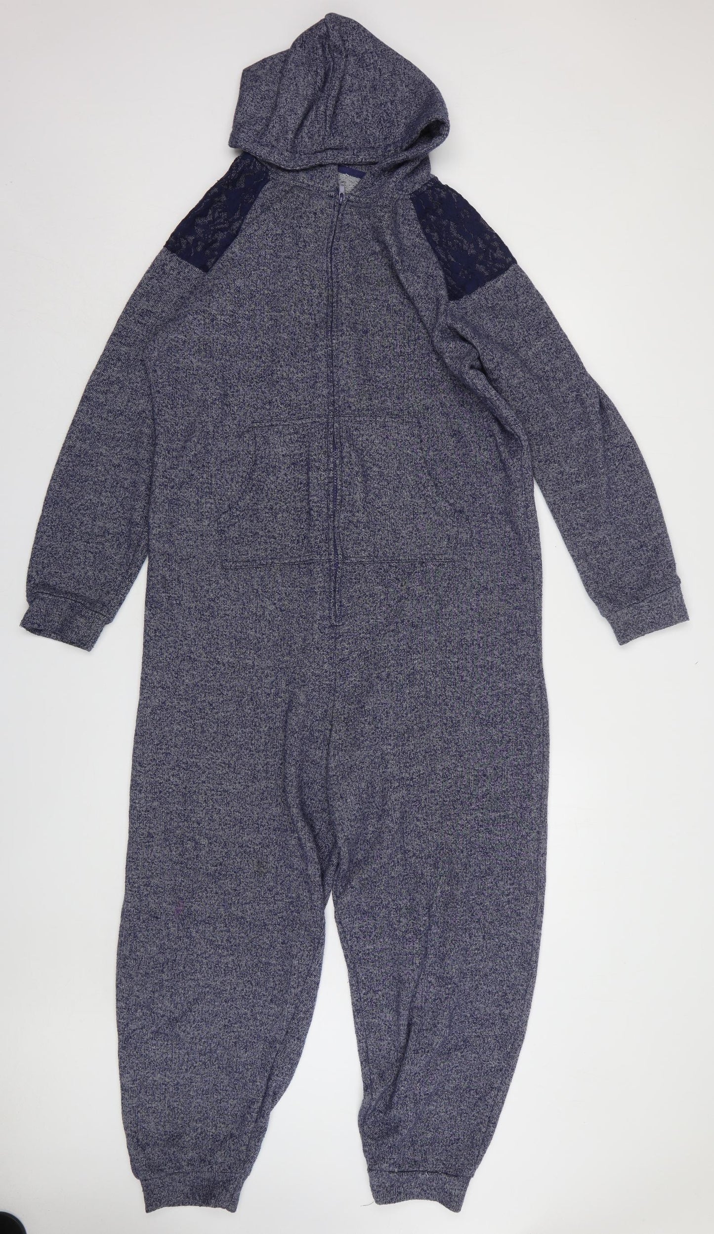 New Look Womens Blue Cotton Kaftan One Piece Size L Zip
