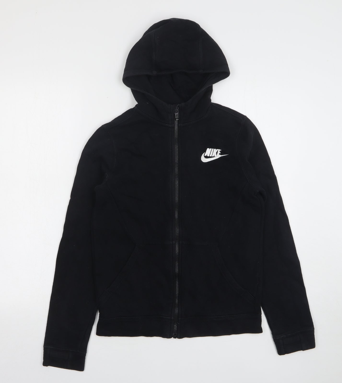 Nike Boys Black Cotton Pullover Hoodie Size 11-12 Years
