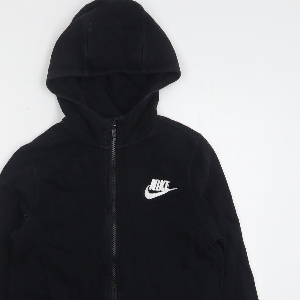 Nike Boys Black Cotton Pullover Hoodie Size 11-12 Years