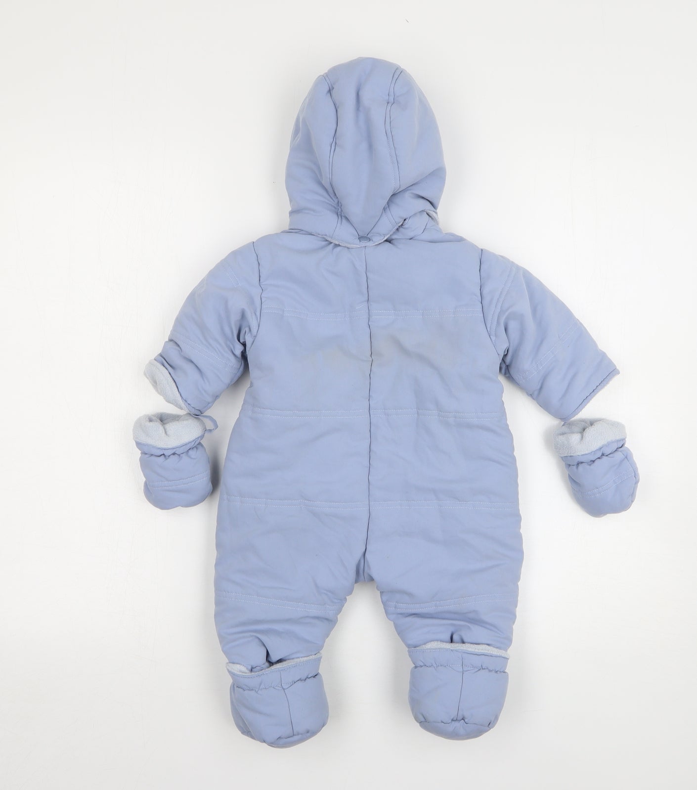 Disneyland Boys Blue Rain Coat Snowsuit Size 0-3 Months