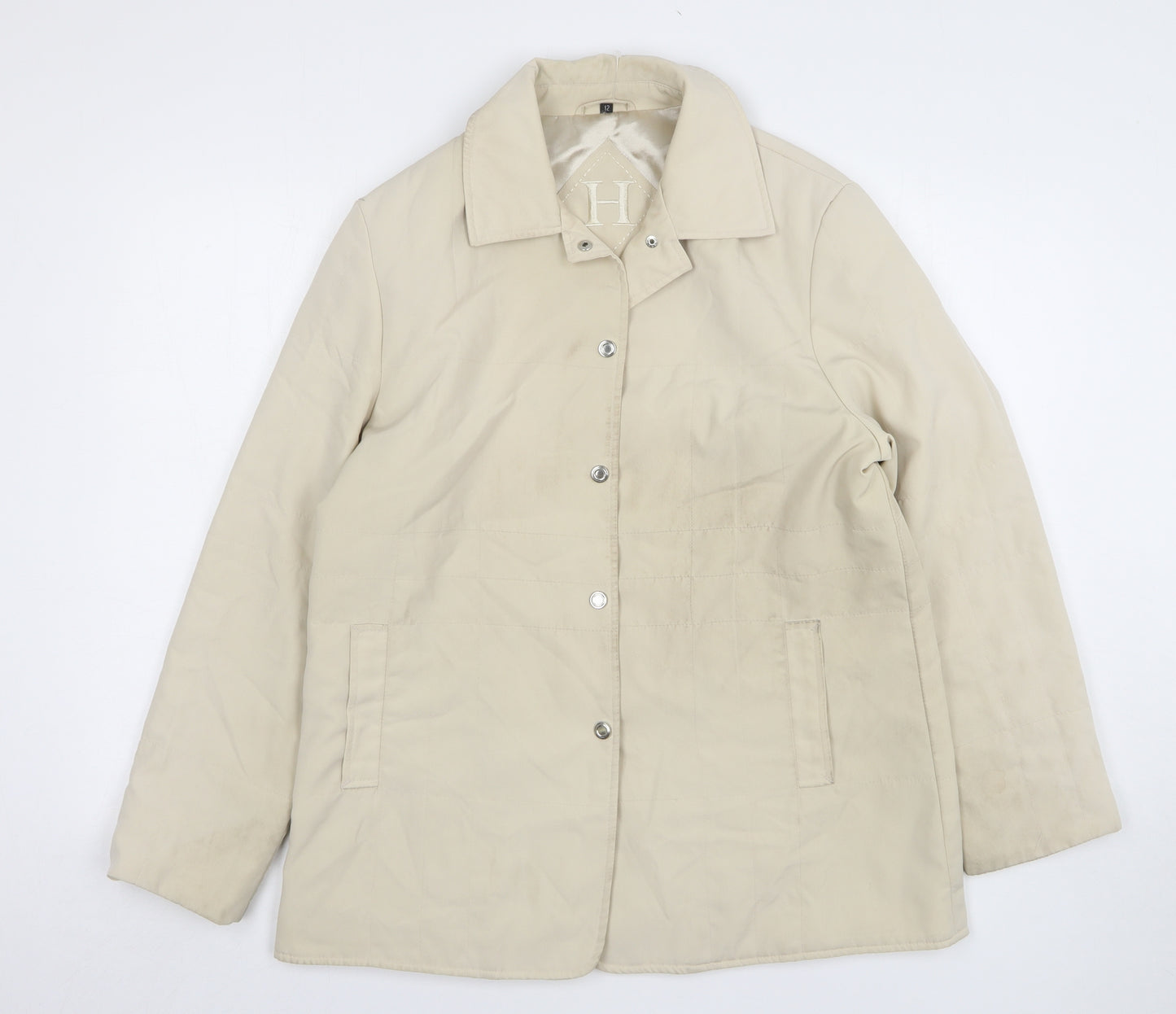 Preworn Womens Beige Jacket Size 12