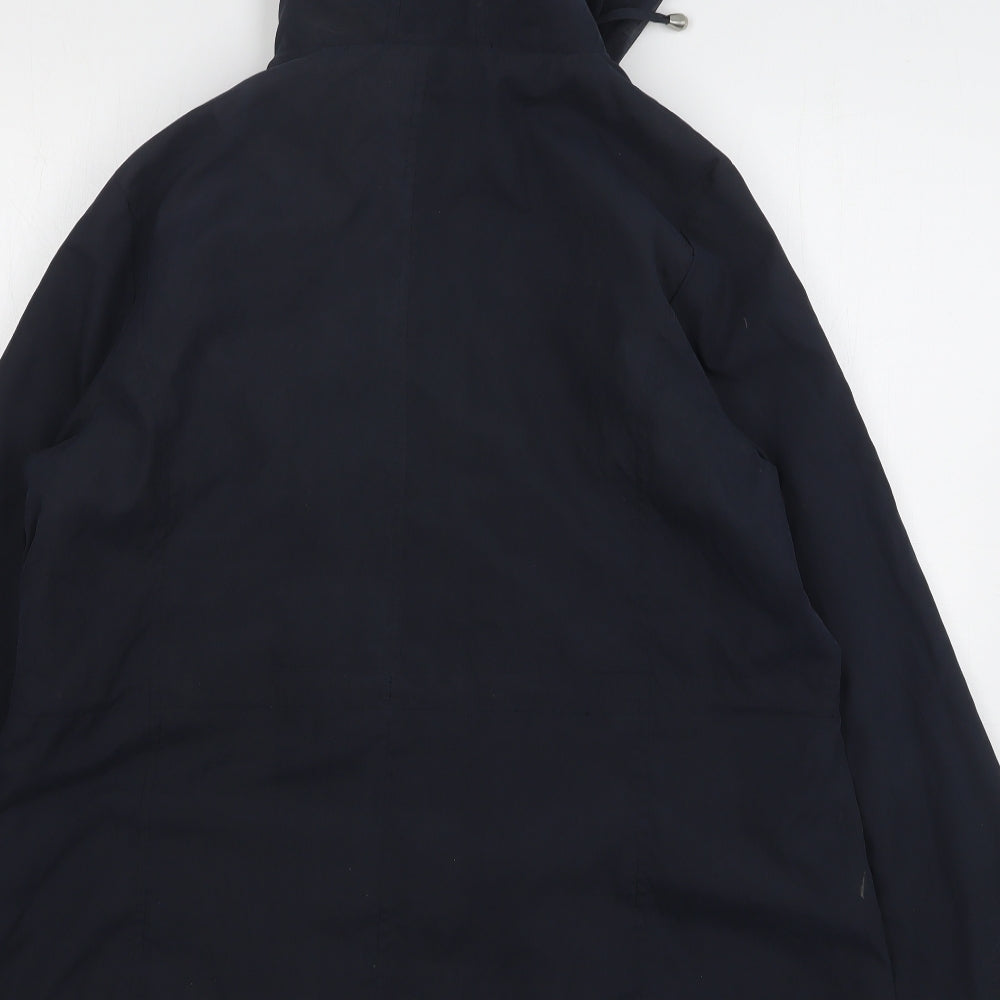 M&Co Womens Blue Rain Coat Coat Size 18