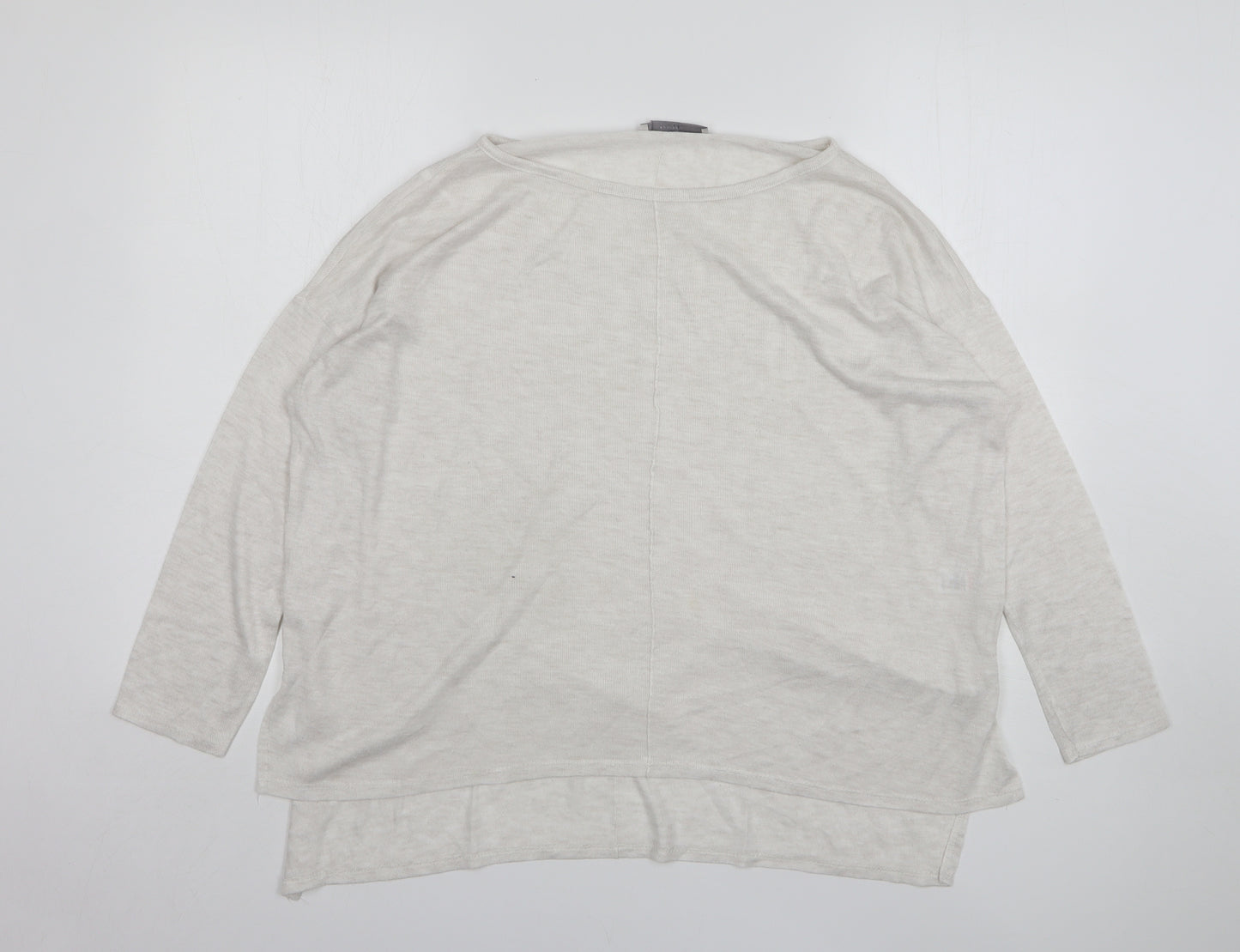 George Womens Beige Round Neck Polyester Pullover Jumper Size 10