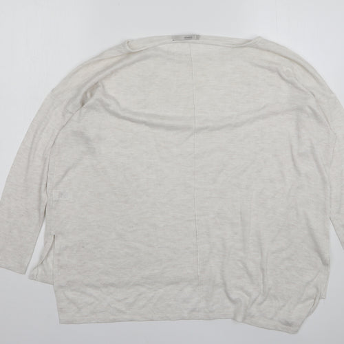 George Womens Beige Round Neck Polyester Pullover Jumper Size 10