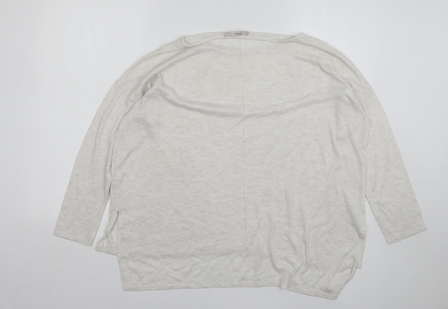 George Womens Beige Round Neck Polyester Pullover Jumper Size 10