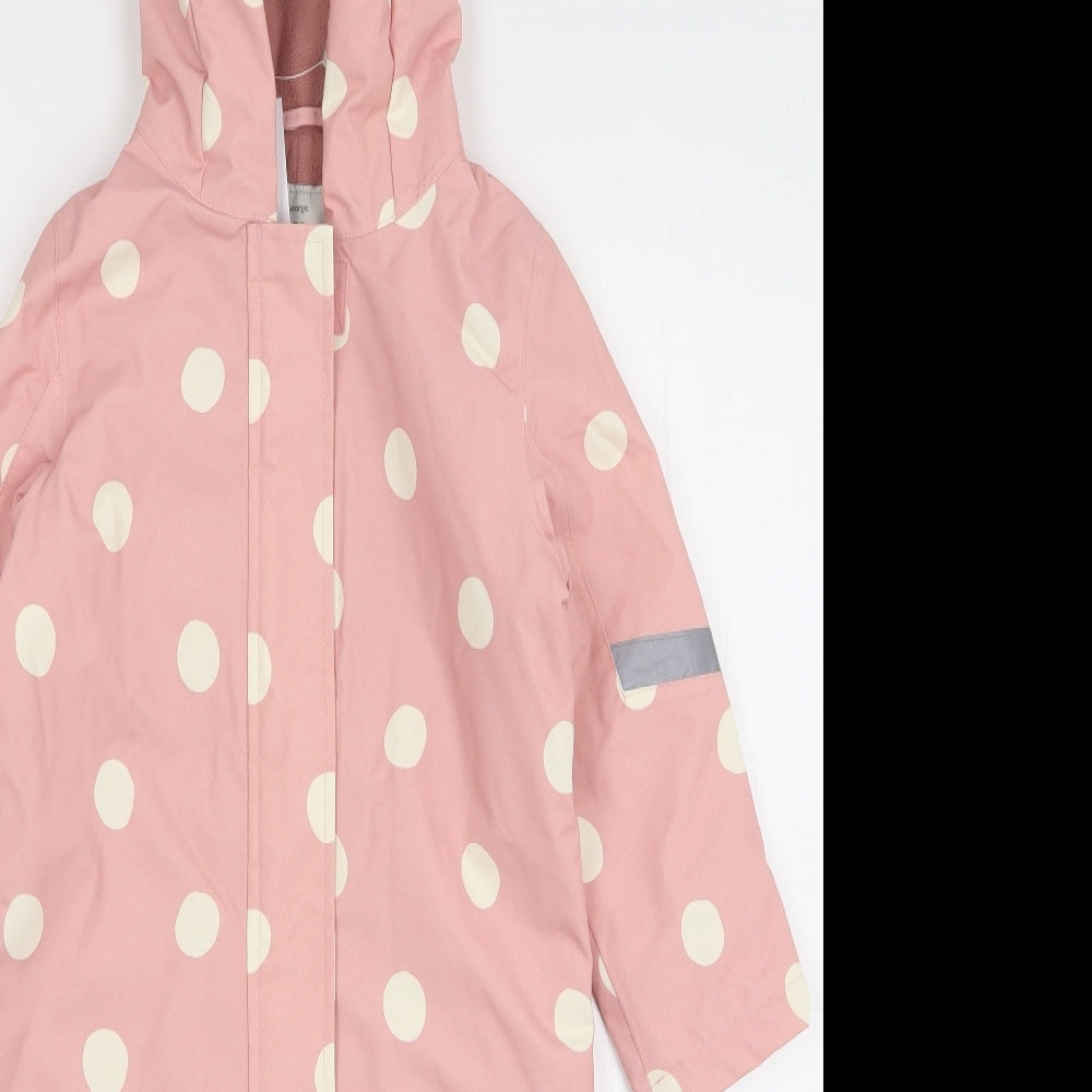 George Girls Pink Polka Dot Rain Coat Snowsuit Size 2-3 Years