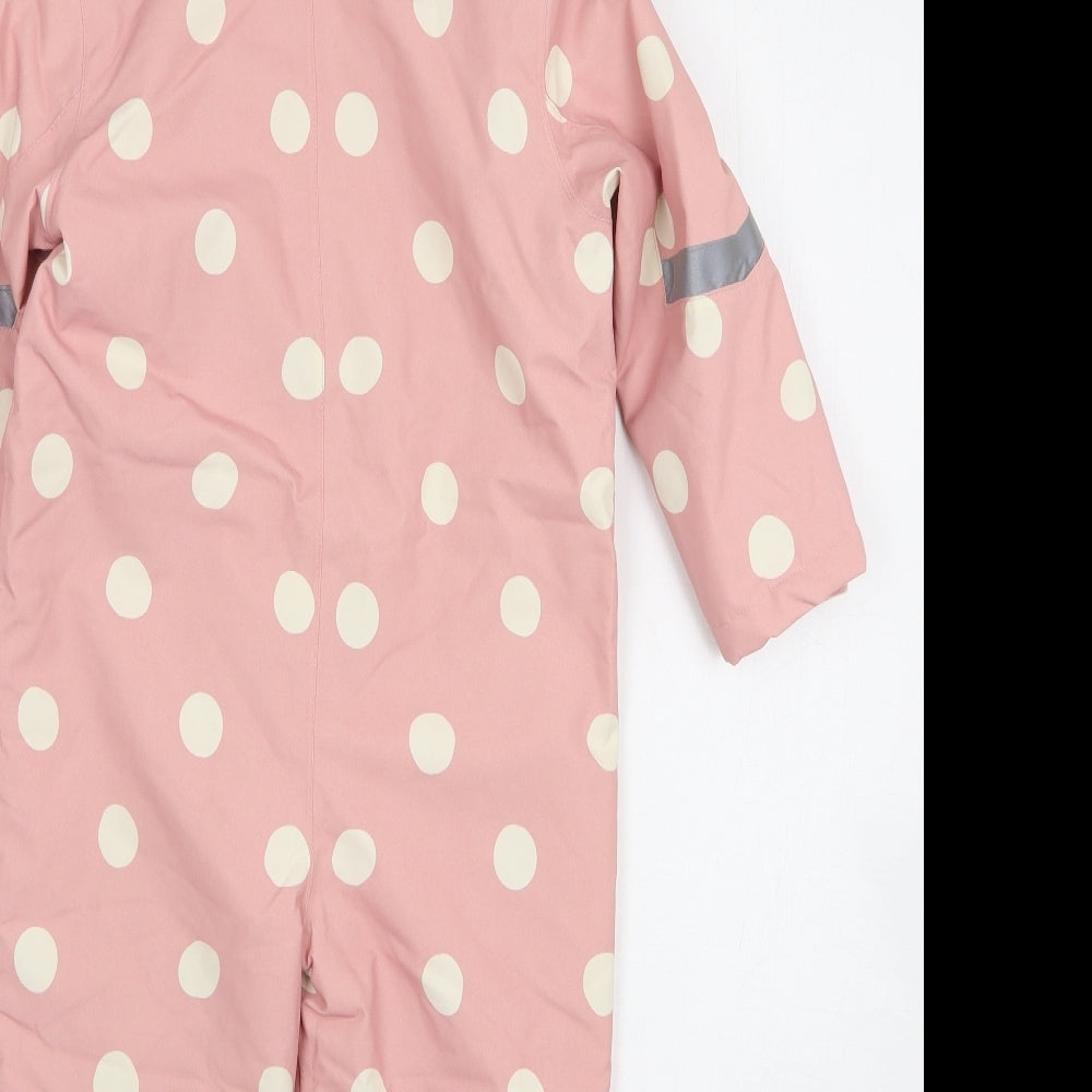 George Girls Pink Polka Dot Rain Coat Snowsuit Size 2-3 Years