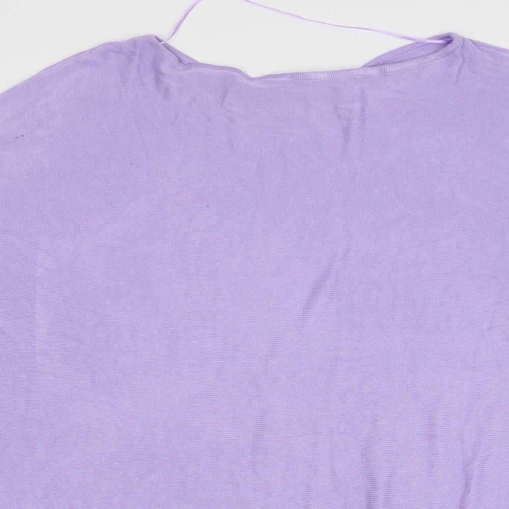 2 Elles Womens Pink Round Neck Viscose Pullover Jumper One Size