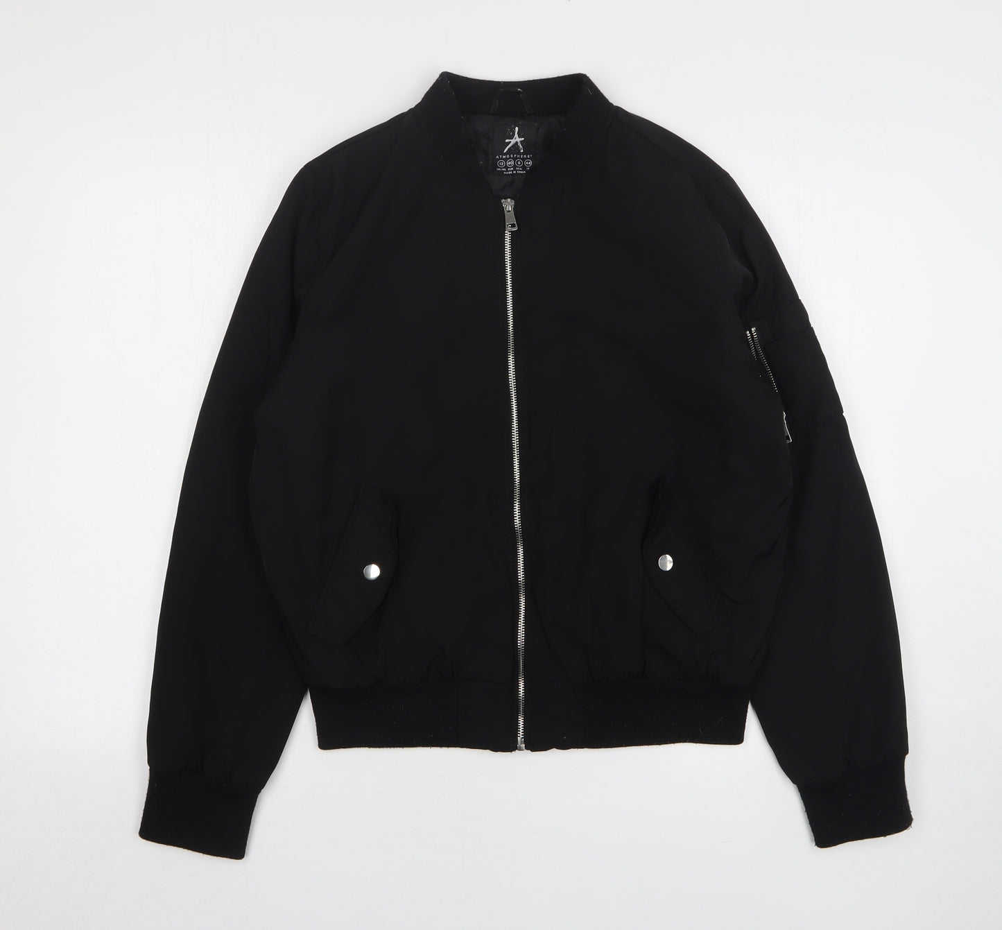 Atmosphere Womens Black Bomber Jacket Jacket Size 12