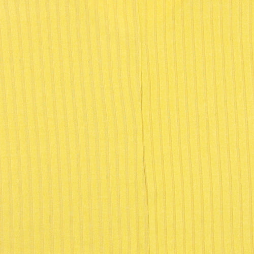 New Look Womens Yellow Round Neck Polyester Pullover Jumper Size L