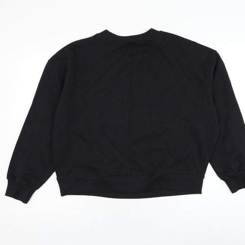 TU Womens Black Cotton Pullover Sweatshirt Size S Pullover - Star