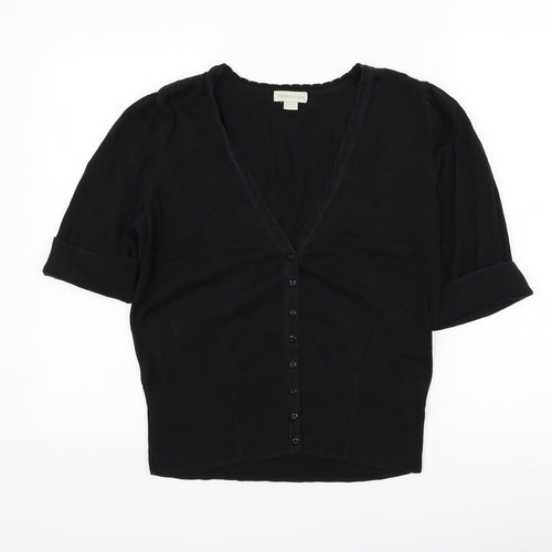 Monsoon Womens Black V-Neck Polyester Jumper Size 16