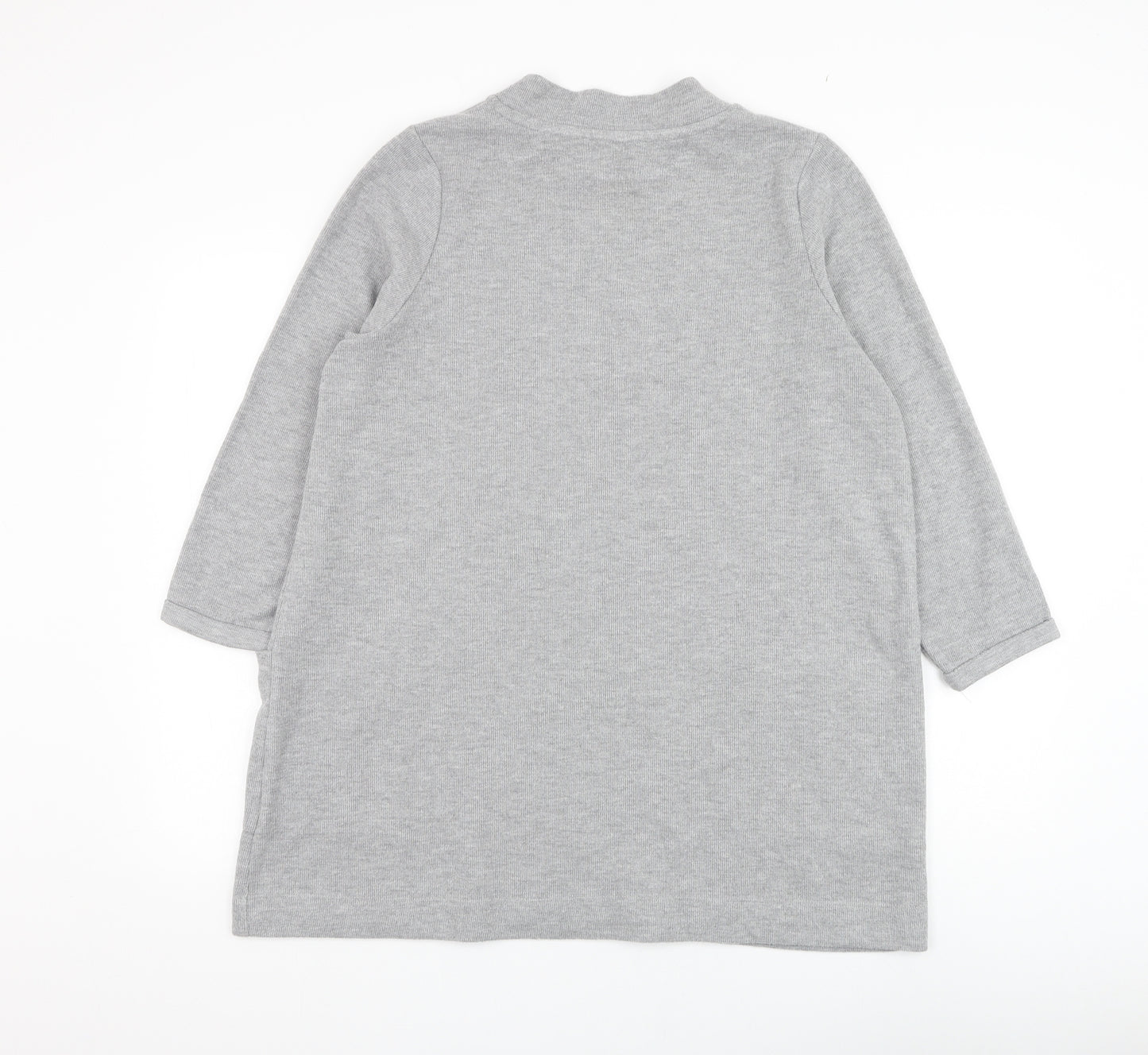Marks and Spencer Womens Grey Round Neck Polyester Pullover Jumper Size 18