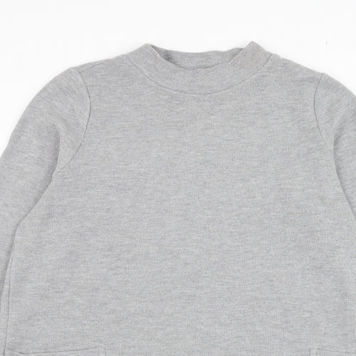 Marks and Spencer Womens Grey Round Neck Polyester Pullover Jumper Size 18