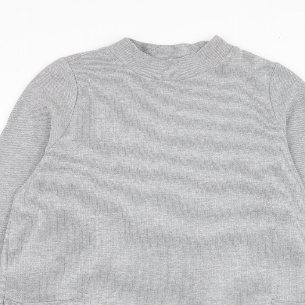 Marks and Spencer Womens Grey Round Neck Polyester Pullover Jumper Size 18