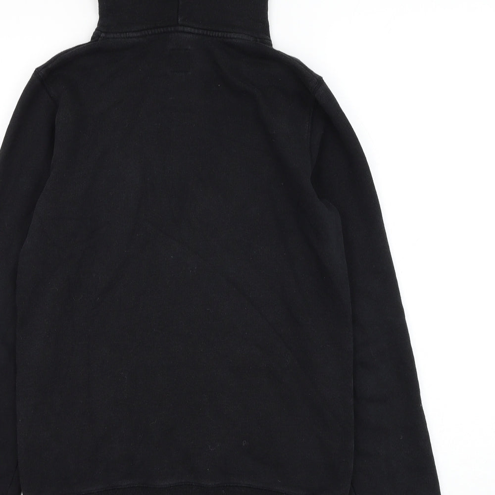 Jack Wills Womens Black Cotton Pullover Hoodie Size 6 Pullover