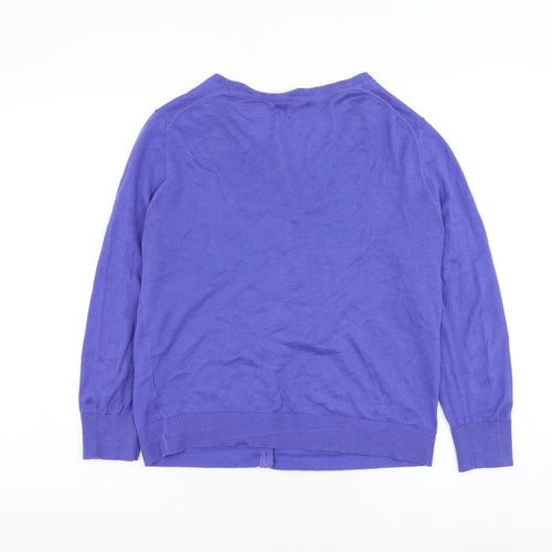 Gap Womens Blue Round Neck Cotton Jumper Size M