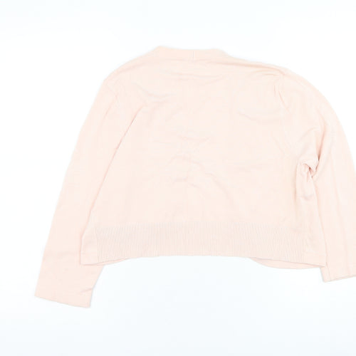 Preworn Womens Pink Square Neck Viscose Jumper Size M