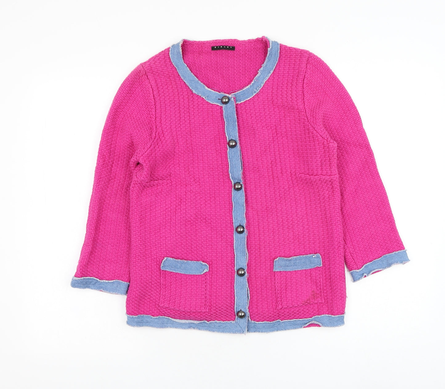 Sisley Womens Pink Jacket Size M Button