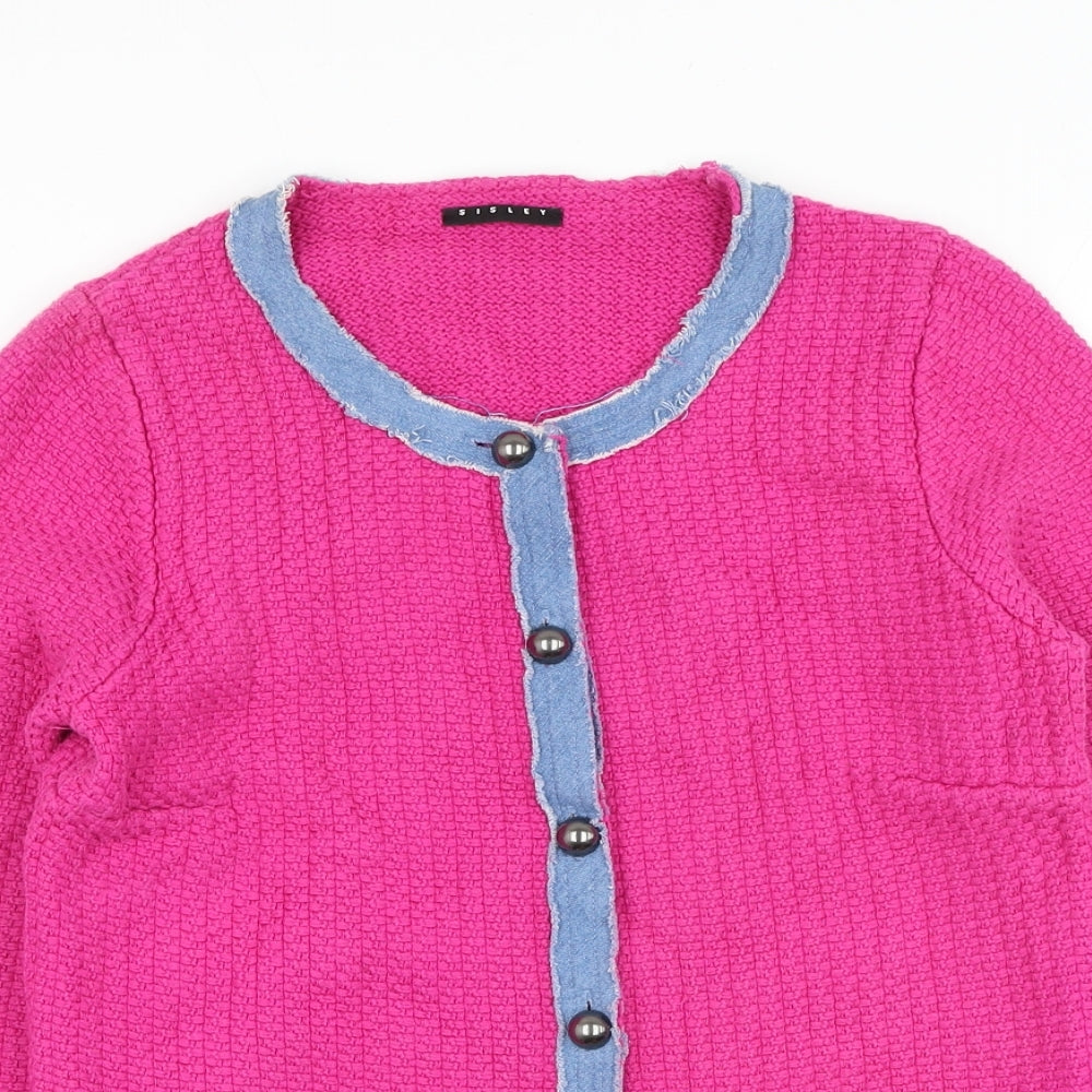 Sisley Womens Pink Jacket Size M Button