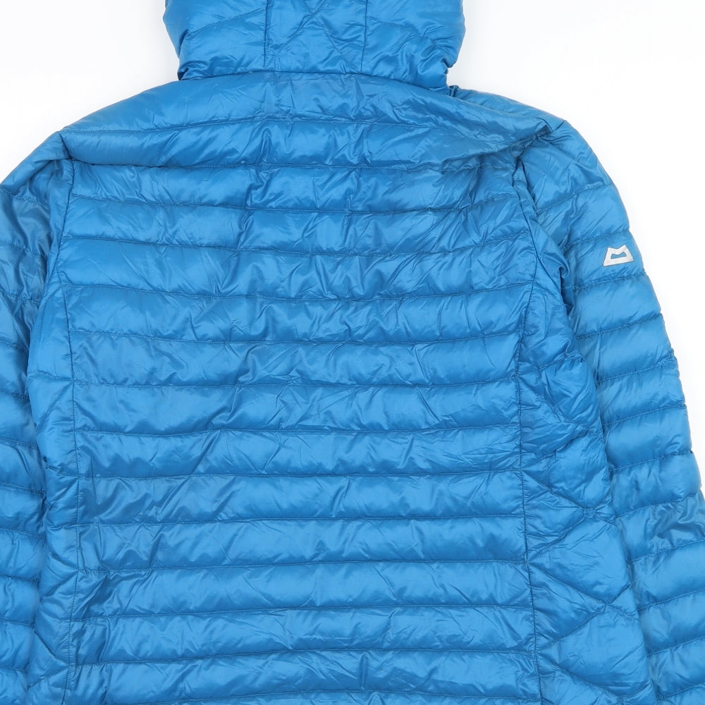 Mountain Equipment Womens Blue Puffer Jacket Coat Size 14 Zip
