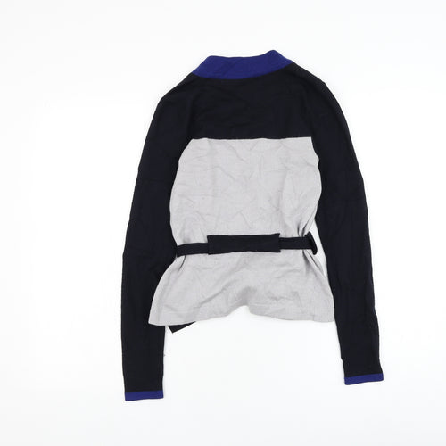 Karen Millen Womens Blue Square Neck Wool Jumper Size XS