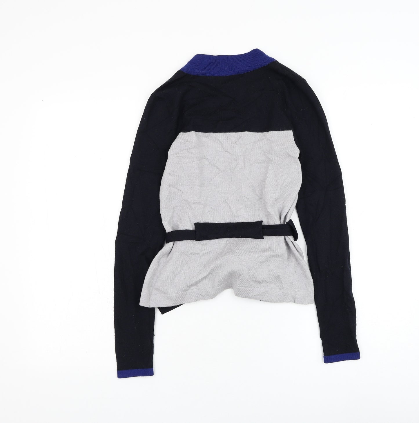 Karen Millen Womens Blue Square Neck Wool Jumper Size XS