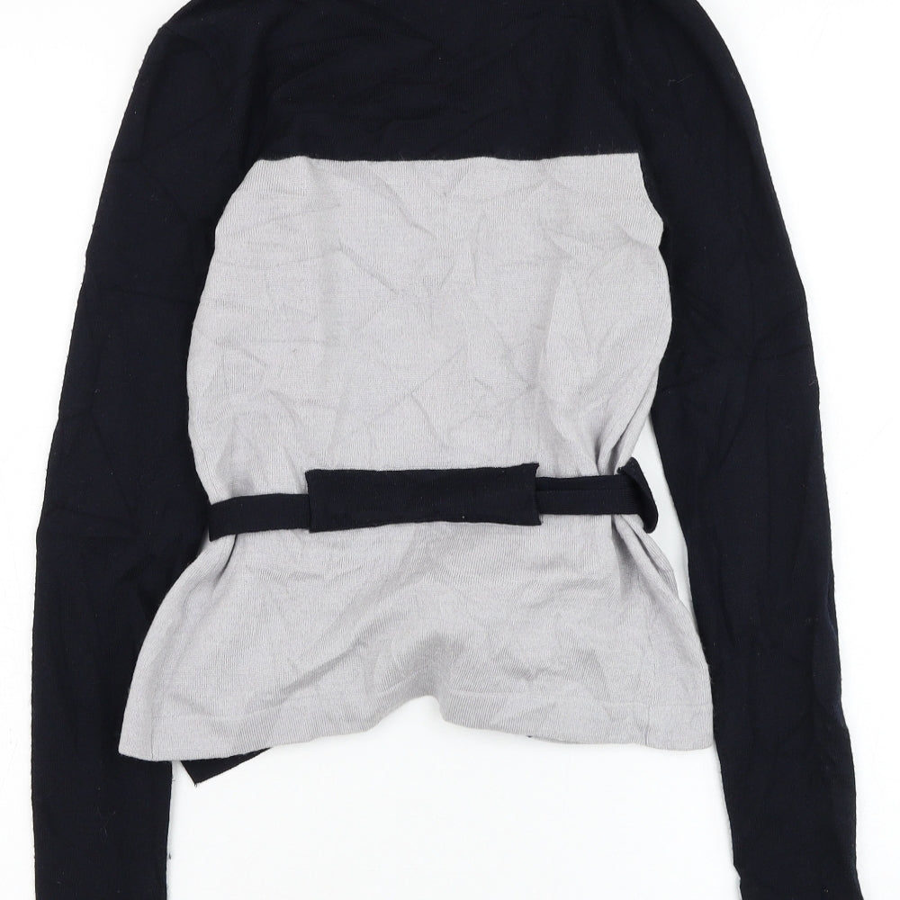 Karen Millen Womens Blue Square Neck Wool Jumper Size XS