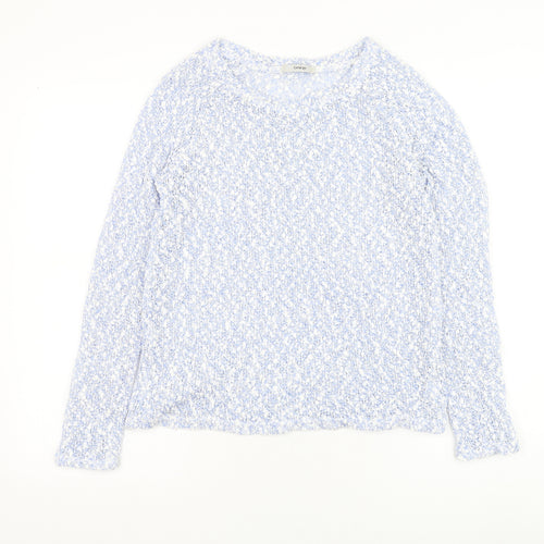 George Womens Blue Round Neck Polyester Pullover Jumper Size 10