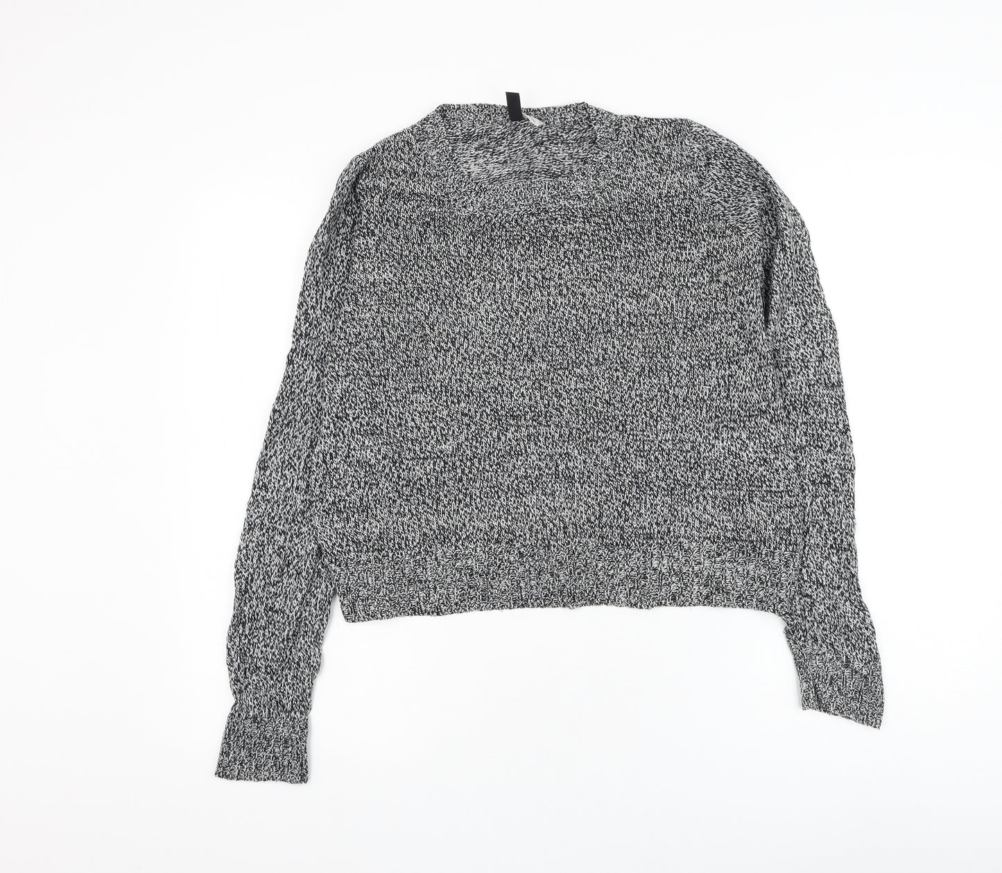 Divided by H&M Womens Black Round Neck Acrylic Pullover Jumper Size S