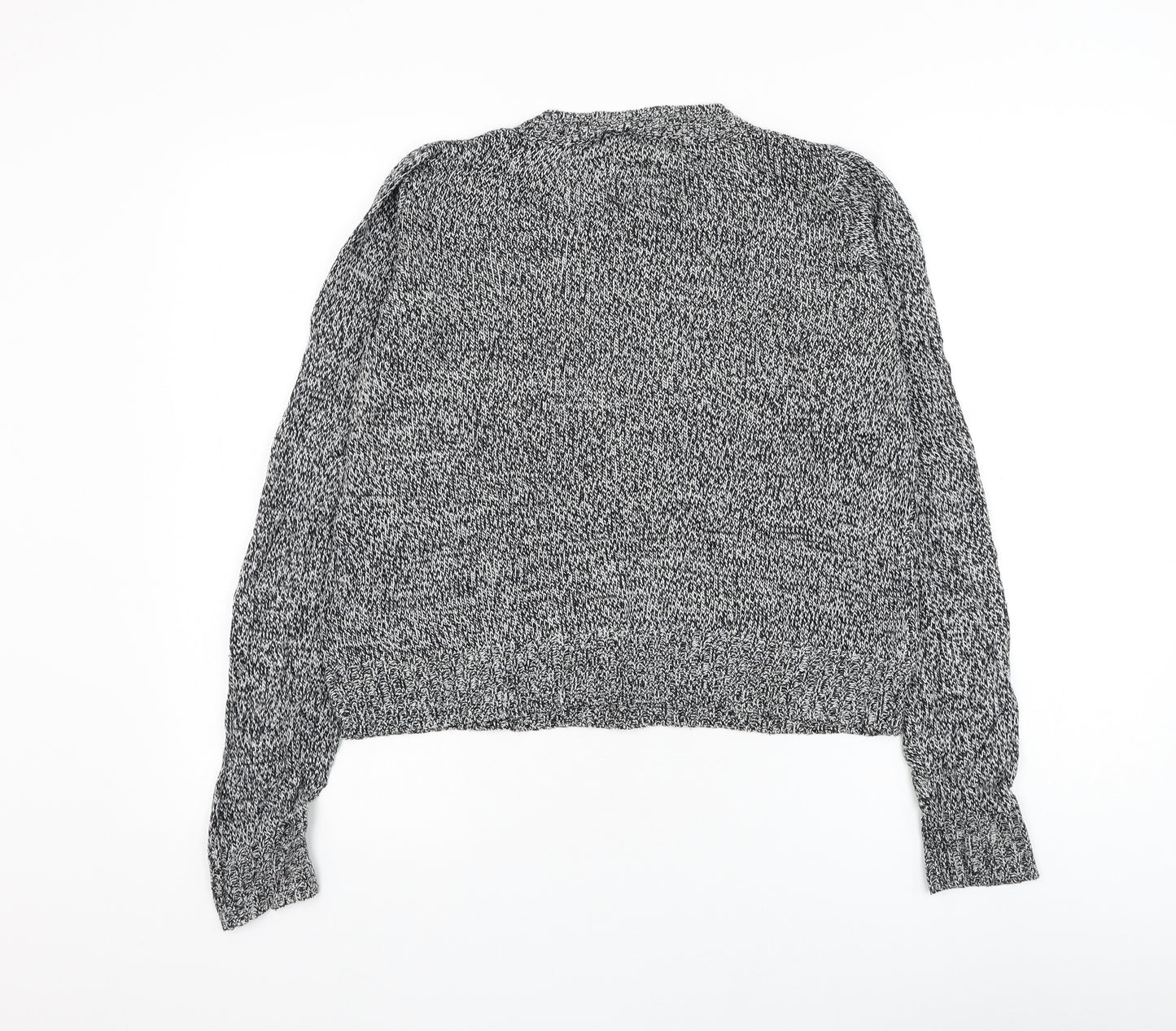Divided by H&M Womens Black Round Neck Acrylic Pullover Jumper Size S
