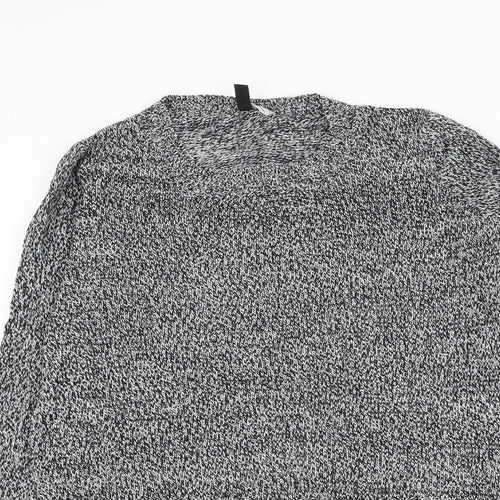 Divided by H&M Womens Black Round Neck Acrylic Pullover Jumper Size S