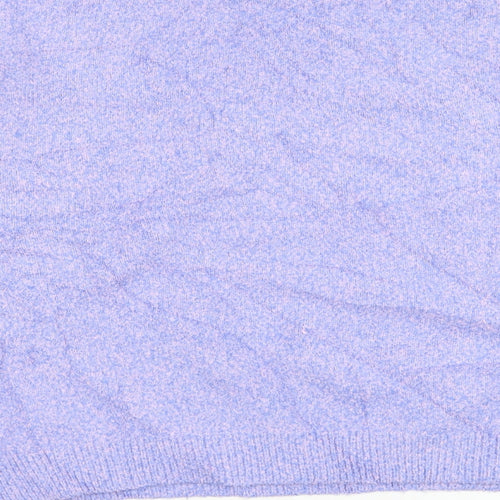 Zara Womens Purple Mock Neck Polyester Pullover Jumper Size S