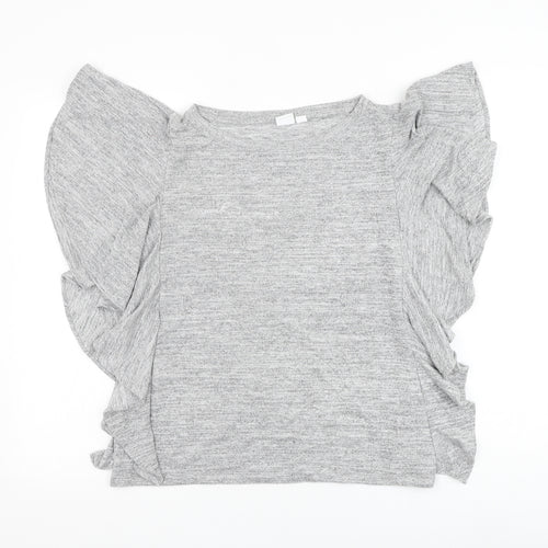 Gap Womens Grey Round Neck Polyester Pullover Jumper Size S