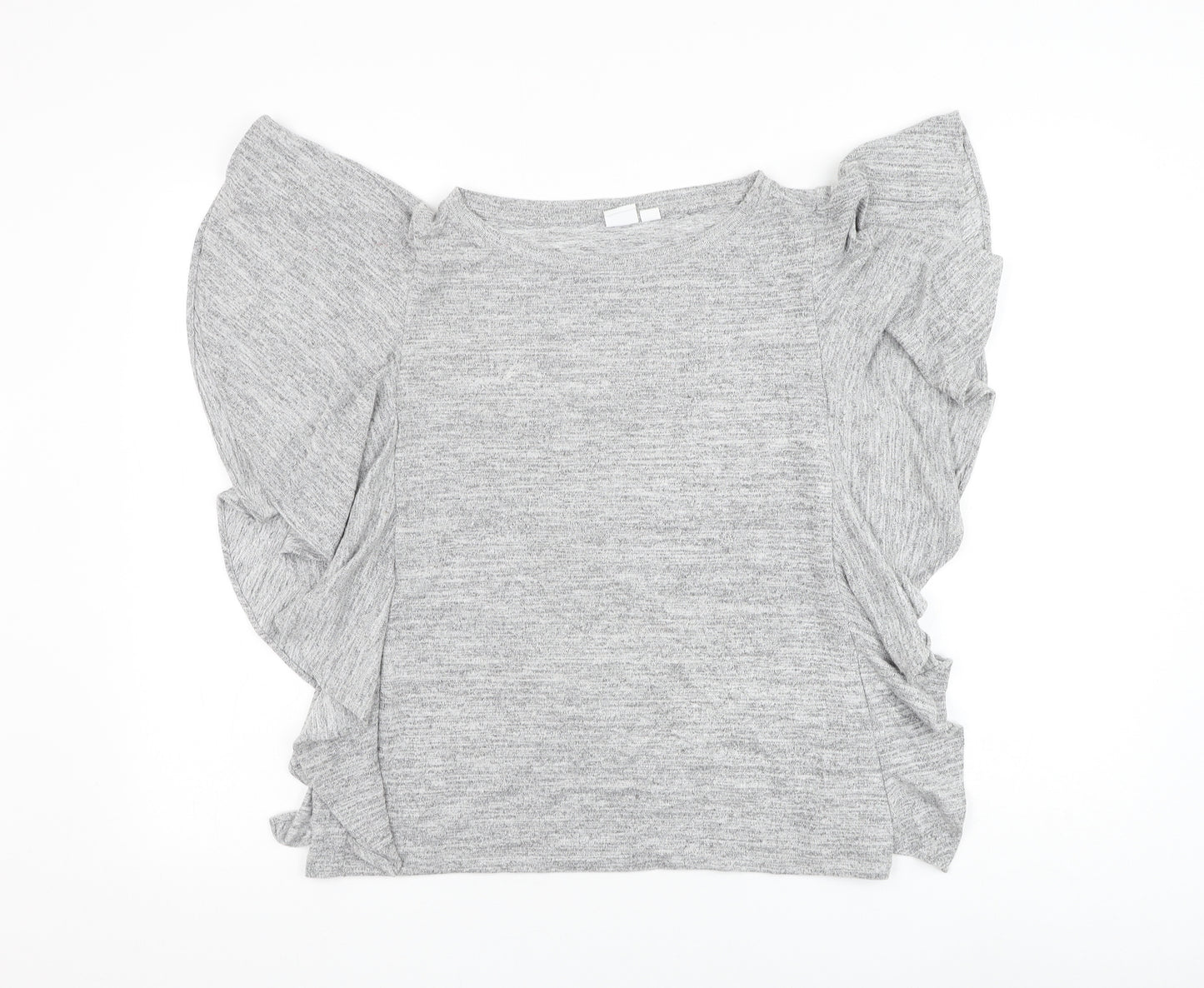 Gap Womens Grey Round Neck Polyester Pullover Jumper Size S