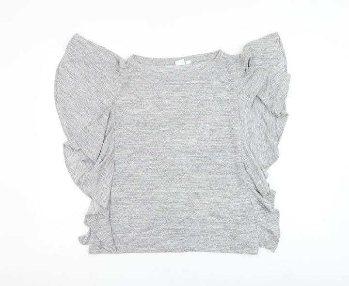 Gap Womens Grey Round Neck Polyester Pullover Jumper Size S