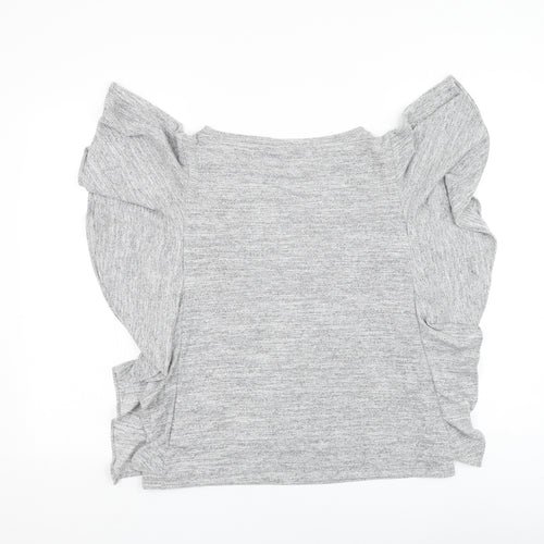 Gap Womens Grey Round Neck Polyester Pullover Jumper Size S