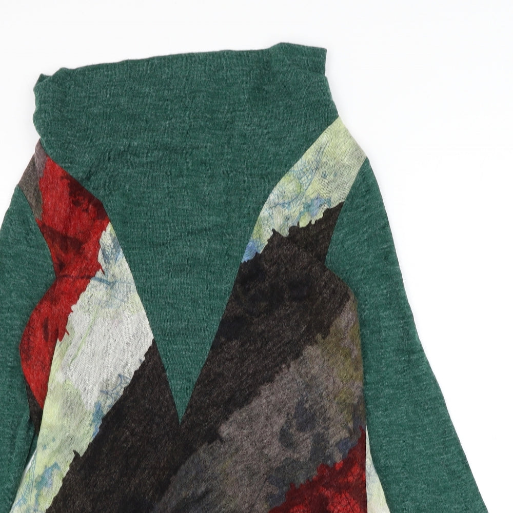 Klass Womens Green High Neck Acrylic Pullover Jumper Size S